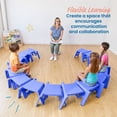 thumbnail image 3 of ECR4Kids Linking Stackable Classroom Stools, Portable Table, Flexible Seating, Blue, 4-Piece, 3 of 9