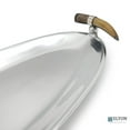 thumbnail image 3 of ELYON 22" Oval Serving Tray, Silver Platter Handmade Horn Handle, 3 of 7