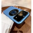 thumbnail image 2 of Magnetic For IPhone 14 Pro Max Case Logo View, Window Glass Lens Camera Protector ,Compatible with Magsafe, Women Men Shockproof Cases for IPhone 14Pro Max Hard Slim Matte Cover 6.7inch, Sky blue, 2 of 12