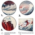 thumbnail image 3 of Designart "The Red Great Wave A Masterpiece from Kanagawa IV" Nautical & Beach Canvas Wall Art, 3 of 5