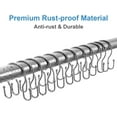 thumbnail image 6 of Shower Curtain Rings - Set of 12 - Decorative chrome Finish - Easy Glide Rollers - Rustproof Stainless Steel - Shower Curtain Hooks, 6 of 7