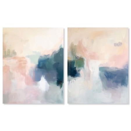 Ethereal Aim Abstract Pair Canvas Print Abstract Wall Art Set by Art Remedy Gallery Wrapped 24 x 30