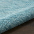 thumbnail image 2 of Nourison Positano Solid Indoor Outdoor Rug Aqua 2' x 6', 2 of 11