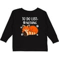 thumbnail image 3 of Inktastic Red Panda To Do List Nothing Boys or Girls Long Sleeve Toddler T-Shirt, 3 of 5