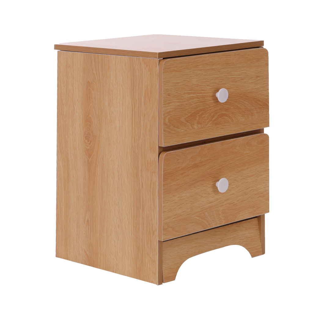 Siaonvr Assemble Storage Bedroom Bedside Locker Double Drawer