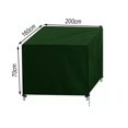 thumbnail image 3 of GLFILL Housse de Protection Longue Durée Verte pour Meubles d'Extérieur Taille 120 cm Carré 200*160*70cm, 3 of 6