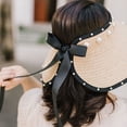 thumbnail image 3 of Sombreros con visera para mujer, de ala ancha, con cola de caballo enrollable, sombrero de playa de verano, UV, empacable, plegable, para viaje Vhermosa Gorras y Gorros, 3 of 4