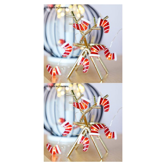 Ounissouiy Cadena de luces LED de Navidad para el hogar, oficina, Hotel, vacaciones, lámpara brillante, adorno de cadena, Papá Noel para Type4 NO4