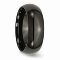 thumbnail image 4 of Grey Titanium Ring Band Wedding Standard Domed Black Ti 8mm Polished, 4 of 6