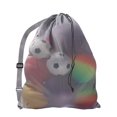 thumbnail image 1 of GSE Games & Sports Expert Grey 30""x40"" Heavy Duty Mesh Drawstring Bag Extra Large Sports Equipment Bag with Shoulder Strap for Soccer Basketballs Volleyballs Footballs Swimming Gear Laundry, 1 of 4
