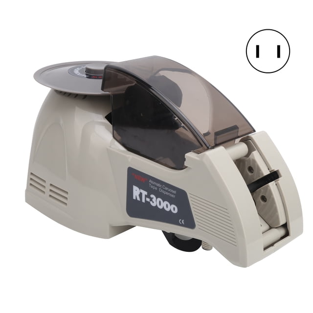 Tape Dispenser, Turntable Tape Cutter Dise Type No Roller Design Simple Operation For Industrial Supply US Plug
