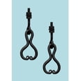 thumbnail image 2 of Black Wrought Iron Cabinet Ring Pulls 2.75" W Unique Decorative Hanging Ring Swing Handles forDrawer Doors Rust Resistant Dresser Pulls w/Hardware Renovators Supply Pack of 2, 2 of 3