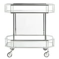 thumbnail image 3 of SAFAVIEH Silva 2 Tier Modern Glam Octagon Bar Cart with Casters, Silver, 3 of 7