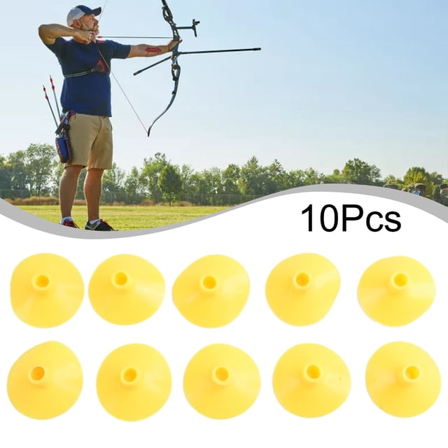 10pcs Archery Rubber Sucker Arrows Suction Cup for Target Practice Yellow