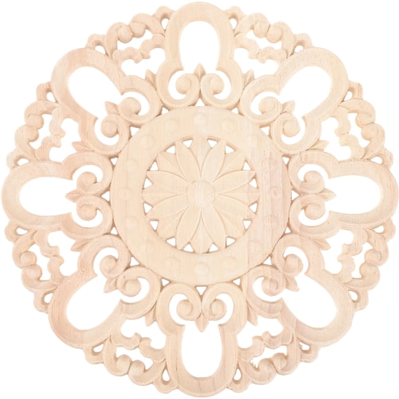 Minkissy Wood Trim Moulding Ornate Wood Appliques Khaki Home Decoration Designers 1Pack