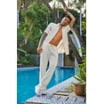 thumbnail image 4 of COOFANDY Men's 2 Piece Outfit Casual Short Sleeve Button Down Shirt Beach Summer Loose Pant Sets, 4 of 8