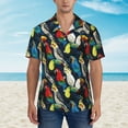 thumbnail image 2 of Fotbe Parrot Hawaiian Shirt for Men Unisex Summer Beach Casual Short Sleeve Cotton Linen Button Down Shirts-3X-Large, 2 of 5