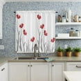 thumbnail image 5 of Red Flower Line Decoration Plant Curtain Home Decoration Living Room Short Curtains Window Treatments For Kitchen Bedroom, 5 of 7