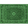 thumbnail image 1 of Ahgly Company Indoor Rectangle Medallion Emerald Green Traditional Area Rugs, 2' x 5', 1 of 4