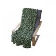 thumbnail image 4 of Green Soft Flannel Fleece Throw Blanket, Traditional Japanese Pattern with Abstract Curly Branches and Leaves, Cozy Plush for Indoor and Outdoor Use, 60" x 80", Emerald White, by Ambesonne, 4 of 6