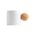 thumbnail image 2 of Ceramic Mini Coffee Cup with Wooden Ball Handle, Gradient Glaze Small Tea Cup for Home or Office Use, 2 of 6