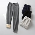 thumbnail image 5 of Women's Warm Winter Fleece Sweatpants Sherpa Lined High Waist Drawstring Active Running Jogger Pants with Pockets, 5 of 5