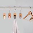 thumbnail image 1 of RUNROTOO 5Pcs Wooden Cloth Clips for Drying Socks Towels Scarves and Baby Clothes Multi Function Laundry Hooks Clip, 1 of 6