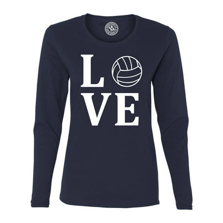 Love Volleyball Sports Jersey Womens Long Sleeve T