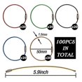 thumbnail image 4 of 100PCS Keychain, 5.9 Inches Stainless Steel Wire Ring Loop Rings for Hanging Luggage Tag, Keys Keep, 4 of 5