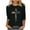 Black, variant on DDAPJ pyju Christian Easter T-shirts for Women 3/4 Sleeve Plus Size Tops Jesus Cross Print Graphic Tees Religious Faith Shirt Mid-length Pullover Blouses Black S