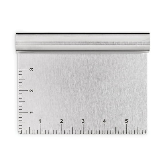 Mrs. Anderson’s Baking Pastry Dough Cutter Scraper with Measurements, Stainless Steel