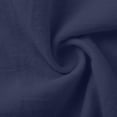 thumbnail image 4 of Comdrip Women's Fashion Cotton Linen Shirt Long Sleeve Crew Neck Solid Color Ethnic Beach Yoga Top Button down Tee Shirt Blouses Navy Xl, 4 of 8