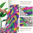 thumbnail image 5 of Yayeee 4 Pack Dining Chair Covers Stretch Parson Chairs Slipcovers Seat Protector, Colorful Plaid, 5 of 6