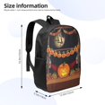 thumbnail image 2 of Uemuo Halloween Decoration Printed Durable 17-inch Student Backpack - Lightweight, Waterproof, Adjustable Straps, Ideal for School, Work, Travel, 2 of 5