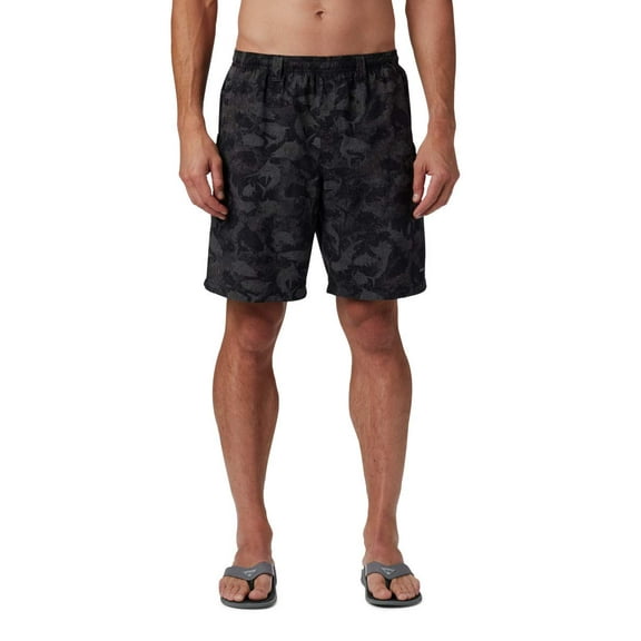 Columbia Men's Standard Super Backcast Water Short, Black Inside Out Camo, Small/6" Inseam
