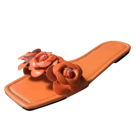 

Shpwfbe Slippers For Women Summer S Ladies Floral Flat Casual Slip On Round Toe Shoes Slippers For Women Indoor And Outdoor Womens Slippers
