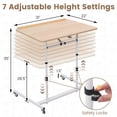 thumbnail image 4 of KROFEM Extra Large Rolling Puzzle Table with Wheels, Adjustable Height, Pneumatic Tilt, Fits 1500 Pieces, Portable Puzzle Cart, White, 4 of 5