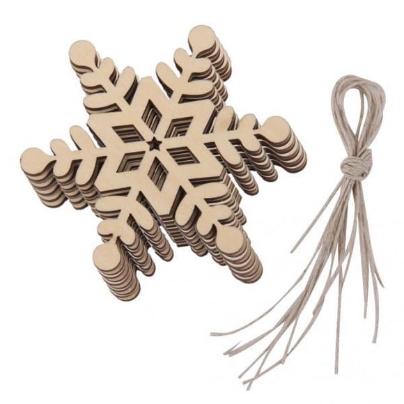 20 Piezas árbol De Navidad De Madera Natural Decoración Colgante Regalo 5 #