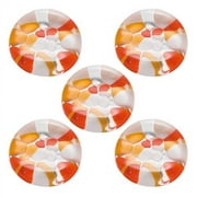 ADERIA Tsugaru Vidro Chopstick Rest Diameter 4 x Height 1.3cm Dot Chopstick Rest Orange 5 pieces Made in Japan F-49053