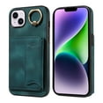 thumbnail image 1 of SaniMore for iPhone 14 Plus (6.7" 2022) Case, PU Leather Skin Shockproof Bumper Flip Purse RFID Blocking Metal Ring Stand Shell, Card Holder Cash Pocket Anti-drop Cover for iPhone 14 Plus, Green, 1 of 16
