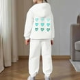 thumbnail image 4 of WRTFVZA Girls 2 Piece Outfits Hoodie Sweatsuit Sets Oversized Sweatshirt and Baggy Fall Fashion Sweatpant with Pockets, 4 of 7