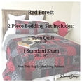 thumbnail image 2 of Ensemble de Literie Simple - 2 Pcs - Forêt Rouge par Donna Sharp - Ensemble de Courtepointe Lodge avec Courtepointe Simple et une Taie d'Oreiller Standard - Lavable en Machine, 2 of 5