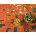 thumbnail image 5 of Unique Loom Ivy Jardin Rug Orange/Hunter Green 6' 1" Round Abstract Contemporary Perfect For Dining Room Entryway Bed Room, 5 of 6