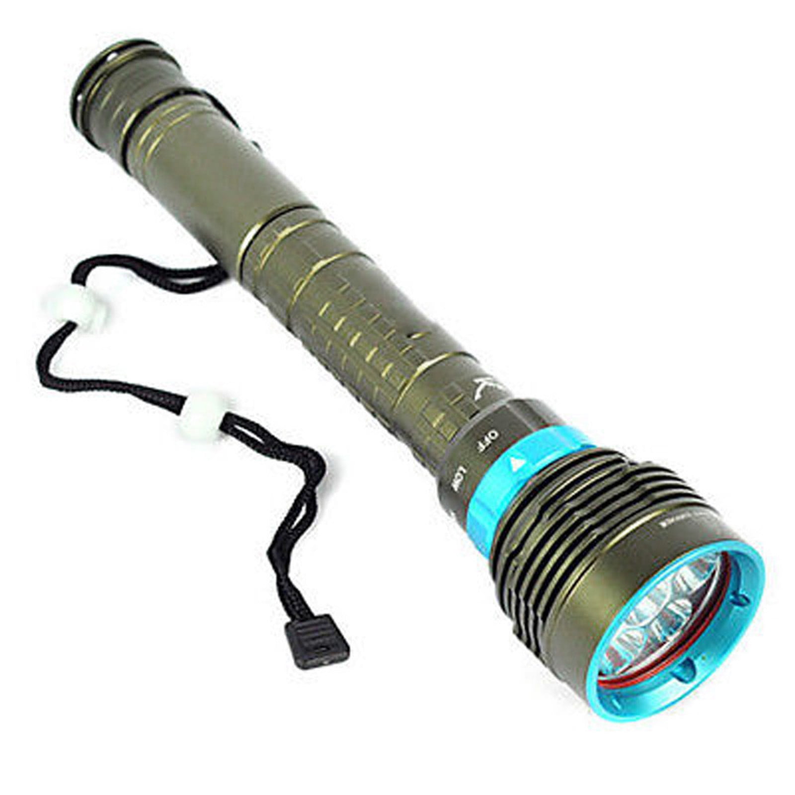 Diving Light Underwater 20000LM 4x XM-L T6 LED Flashlight Dive Torch 18650/26650 