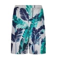 thumbnail image 6 of AHTJRT Men's Swim Trunks Built-In Shorts 2 in 1 Lightweight Elastic Drawstring Waist Summer Shorts Knee Length Quick Dry Beach Shorts Fashion Hawaiian Floral Print Bottoms Blue#13 XL, 6 of 7