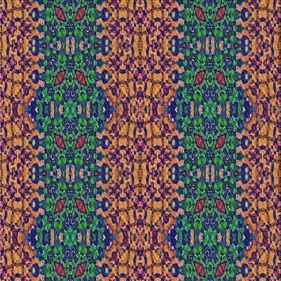 Ahgly Company Indoor Square Patterned Khaki Green Novelty Area Rugs, 3' Square