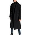 thumbnail image 3 of YLSDY Men's Double Breasted Wool Coat Winter Overcoat Long Trench Coat Warm Outerwear Black XL, 3 of 6