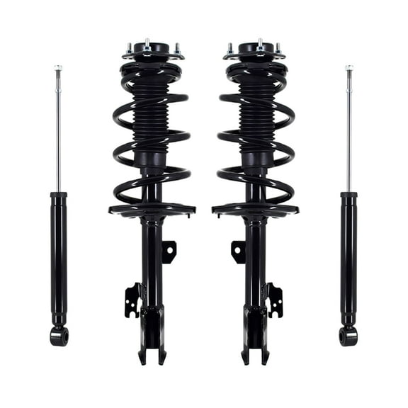 Front Quick Complete Strut - Rear Shock For 2011-2014 Toyota Sienna 3.5LFWD w/o MobilityAuto