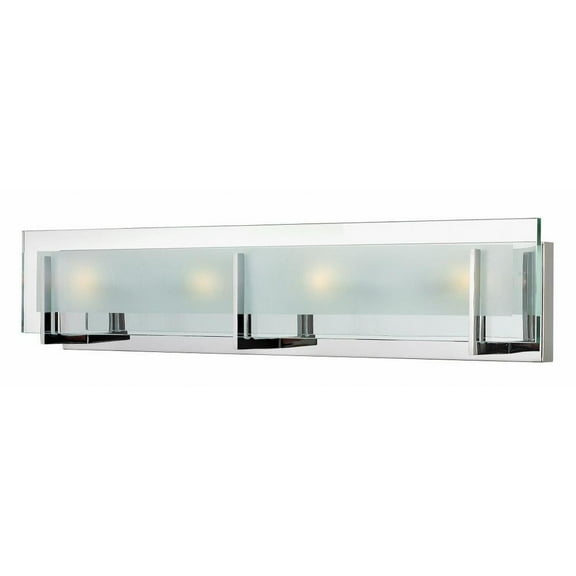 4 Light Bathroom Light Fixture in Transitional-Modern Style 26 inches Wide By 5.75 inches High-Chrome Finish Bailey Street Home 81-Bel-1251584