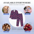 thumbnail image 7 of KLL Rose Flowers Sleepwear Mens Flannel Pajamas,Long Cotton Pj Set, 7 of 7